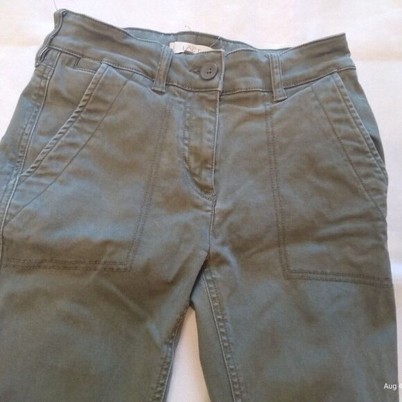 Ann Taylor Loft Straight Leg Girls (Unisex) Green Pants Size 00P - Picture 5 of 6